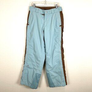 SOS Ski Pants Size 40 Large Dusty Blue Brown Dupont Thermolife Active Insulation